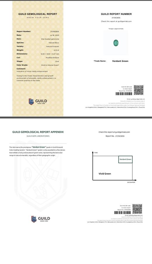 4ct刻面祖母绿戒指吊坠两用 商品图5