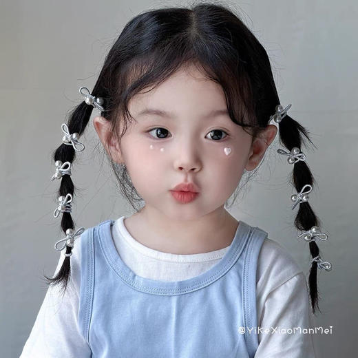 【家居百货】姐妹们看过来足足20根【可爱小揪揪珍珠发绳20件套】真的太好看了 商品图0
