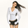 Ariseism美式复古辣妹球衣撞色V领长袖t恤女2025春秋新款修身上衣 商品缩略图1