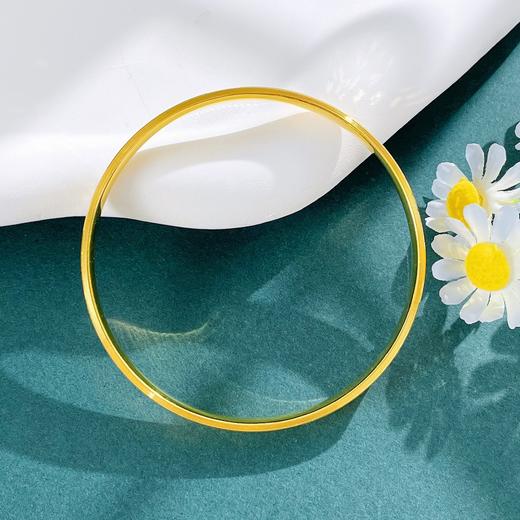 【限时克减150元】足金999.9 #超轻 #CNC #碎碎冰 精品空心铜钱图案固口手镯（面宽约5.4-5.8mm，厚约2.1mm）(AISZ00697-2)预售产品下单后不退款不退货不换货不补差价 商品图2