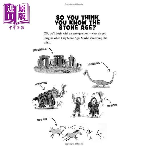 【中商原版】混乱的历史 石器时代大混乱 Totally Chaotic History The Stone Age Runs Wild 英文原版 儿童科普历史读物 进口 商品图4