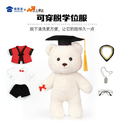 【导师毕业熊】可定制创意毛绒公仔玩具 礼盒装小熊玩偶送礼摆件 商品图2