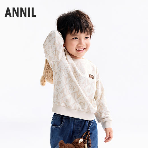 【实体店同款】男童圆领长袖卫衣秋季新款安奈儿童装XB531175 商品图1
