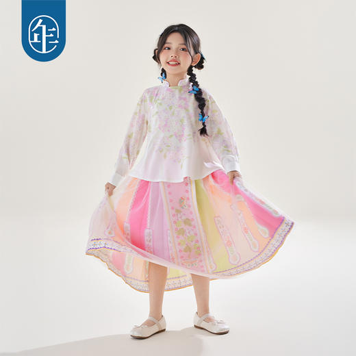 年衣童装25年秋季新款儿童国风汉上衣花鼓隆咚中式马甲/花鼓隆咚马面裙/花鼓隆咚中式衬衫 商品图4
