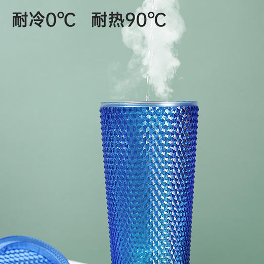 大容量幻彩钻石榴莲吸管杯 商品图3
