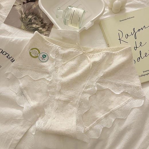 走量款【特惠装！买一送二！】婴儿棉中腰内裤 无痕蕾丝边性感纯棉裆部  A类7A抑菌内裤  舒适三角裤 商品图7