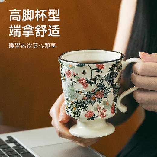 复古高脚陶瓷马克杯 商品图4