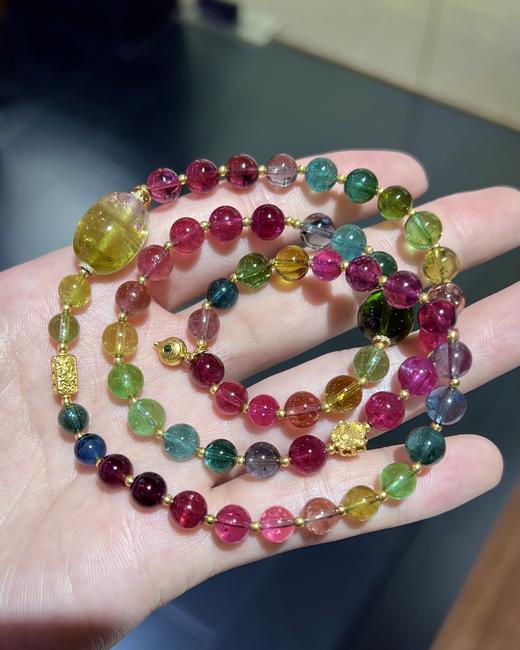 6-11mm多圈彩虹碧玺手串 商品图4
