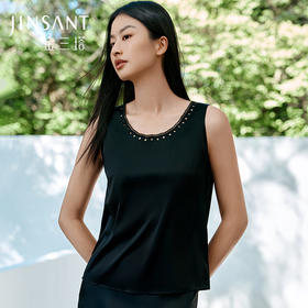 金三塔 女真丝绣花领背心