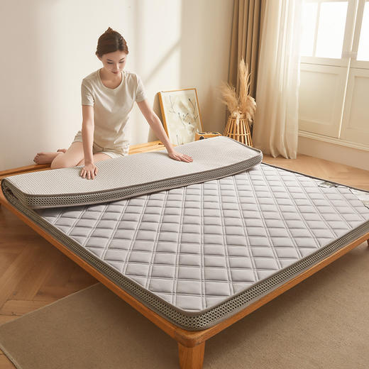 自然醒提花双层纱乳胶立体床垫学生宿舍专用加厚棉花褥子单人薄款可折叠榻榻米睡垫LN 商品图12