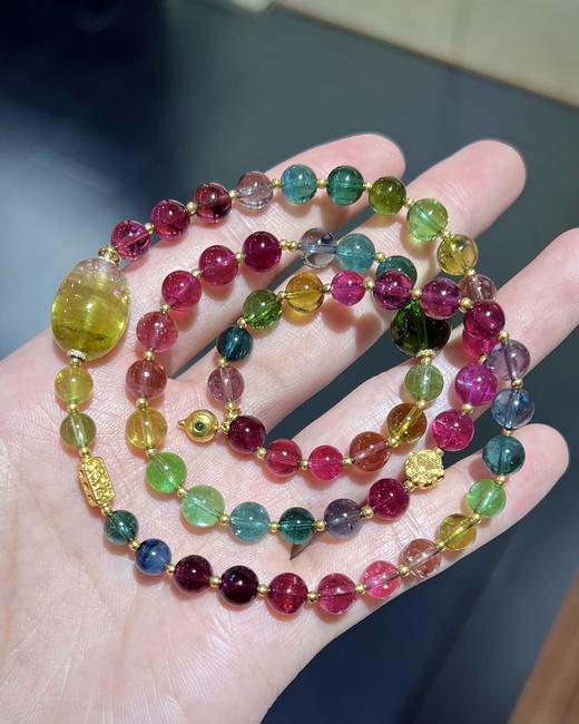 6-11mm多圈彩虹碧玺手串 商品图0