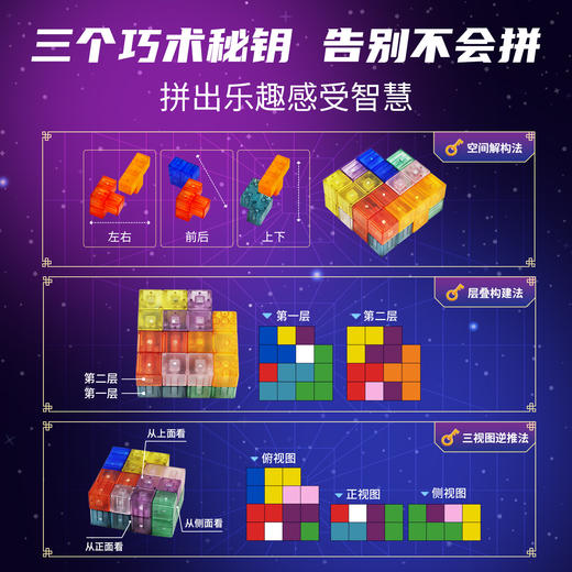 北极星光年九巧鲁班原创益智磁力积木空间思维拼搭解压玩具小礼物 商品图2
