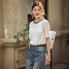 【林栖设计小店】【手工串珠】（现货）（正反两面穿）绵羊毛套头毛衣2025早秋新款T恤上衣女G1953321 商品缩略图1