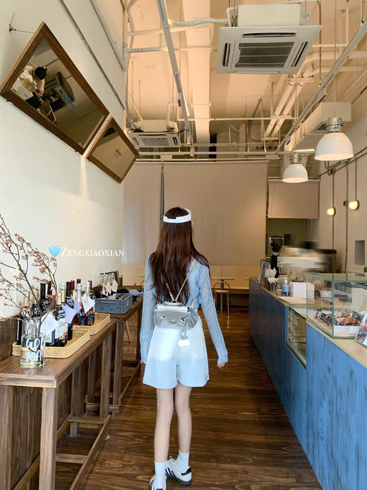 【149元任选2件】最后一波现货！韩版宽松渐变蓝高腰牛仔短裤 商品图8