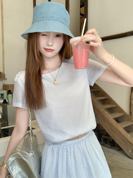 【折后再享2件88折】现货秒杀！微信打折价！简约小格子气质套装 日常219.99 立减90 秒杀129.99！ 商品图14