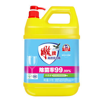 雕牌高效洗洁精5kg 除菌率99% 餐具/食品通用 /家庭清洁/纸品 /家庭环境清洁 /洗洁精 商品图0
