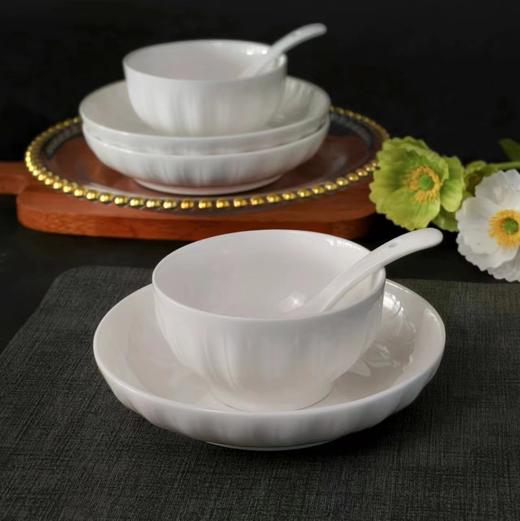 Tress&wind纯白金盏花系列碗盘|质感好颜值高，能放洗碗机/烤箱/微波炉 商品图5