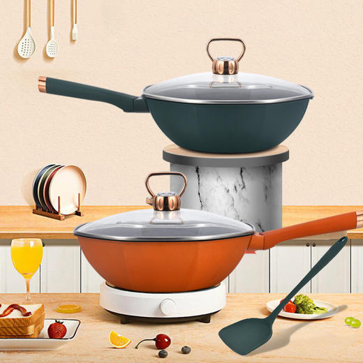 荣事达 麦饭石八角不粘炒锅套装（32cm）RG-TBJ32SN 商品图5