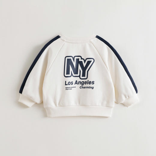 马克珍妮男童学院宽松撞色卫衣 宝宝套头衫2025年秋装新品551126 商品图3