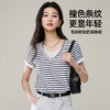 【减龄-条纹针织T恤】逸阳夏新款假两件撞色显瘦打底上衣5143 商品缩略图3