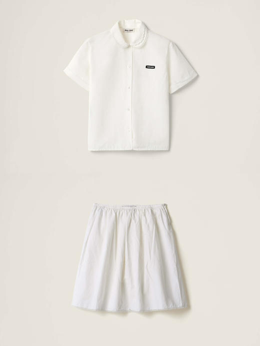 MIU-SK 棉麻花边衬衫/半裙 商品图0