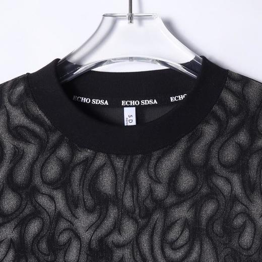 T4498SDSA秋季新款男士痞帅潮牌显瘦撞色简约圆领长袖T恤高街时尚上衣 商品图2