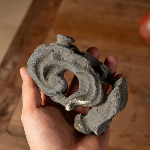 清	黟县青石雕云纹器座 商品图4