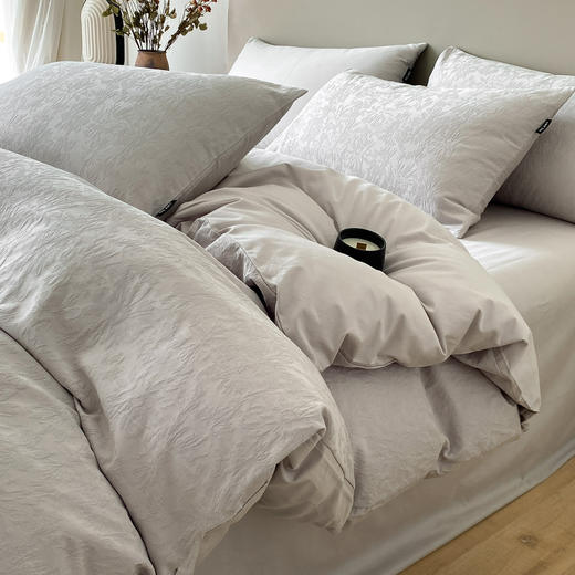 【热卖推荐】自然醒A类60支加厚长绒棉全棉立体提花轻奢四件套HS 商品图0