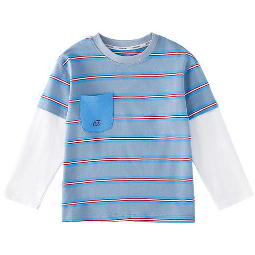 【7A抗菌纯棉】棉花堂山系条纹糯糯童装T恤——FA52096 商品图11