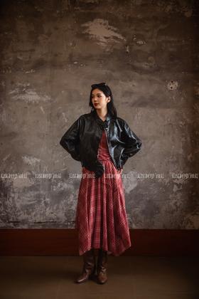 【门店同款】ENJOY秋季“光阴序语”立领抽绳款皮衣 164249831