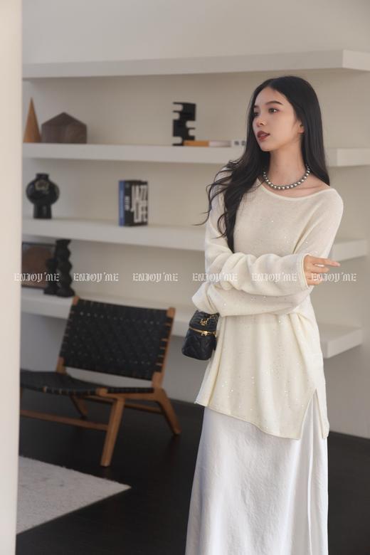 【门店同款】ENJOY秋季“谧色花颂”流光漫步长半裙 164246816 商品图5