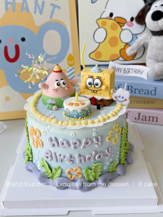 多款式~海绵宝宝派大星手绘卡通蛋糕-低糖处理无添加 商品图10