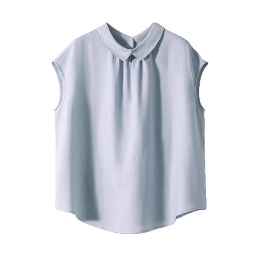 气质简约通勤纯色娃娃领小衫设计感时尚别致无袖衬衫女2025夏新款 商品图4