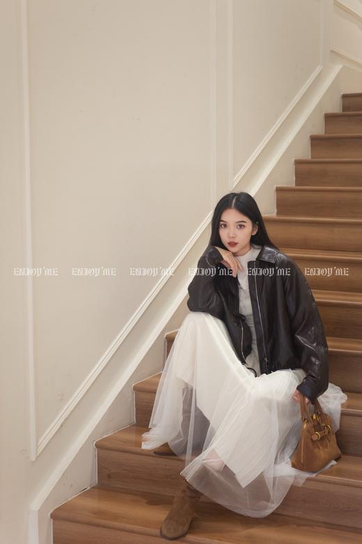 【门店同款】ENJOY秋季“谧色花颂”仙仙纱半裙 164543301 商品图1