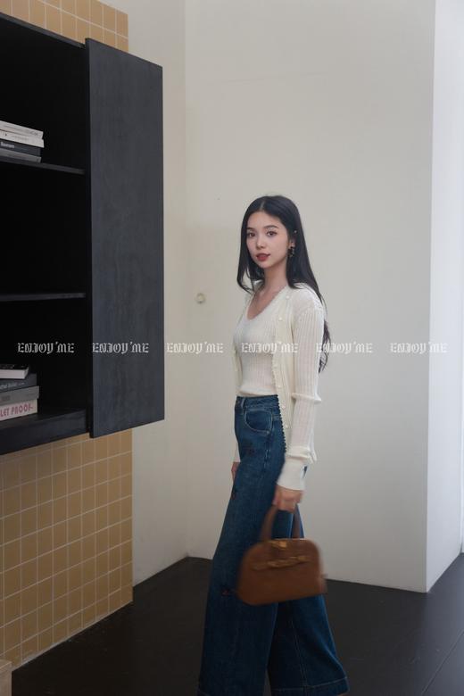 【门店同款】ENJOY秋季樱桃刺绣阔腿裤 164194921 商品图3