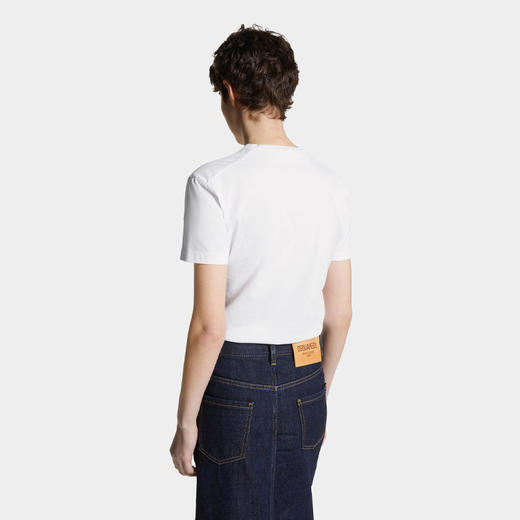 DSQUARED2 女士字母徽标印花棉质圆领短袖T恤 白色 S75GD0488 D20035 100 商品图2