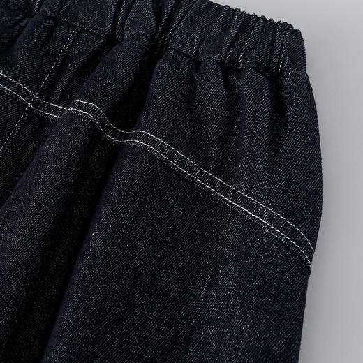 【防褪色】棉花堂黑色笑脸童趣牛仔裤——FA52132 商品图11