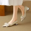 【预售5天】法式尖头蝴蝶结水钻舒适百搭单鞋浅口软底中跟女鞋DB&M6527 商品缩略图2