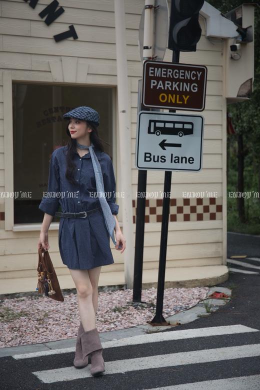 【门店同款】ENJOY秋季“光阴序语”衬衫连衣裙配腰带 164543722 商品图0