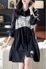 Le Malene 黑色文艺风长袖衬衫连衣裙 20755 商品缩略图0