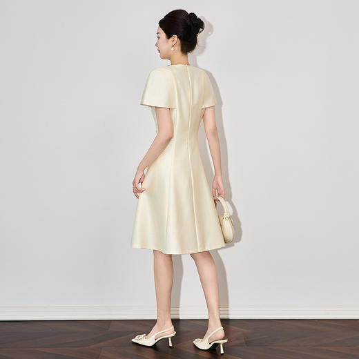 「高货wl」全新升级【铂金会员358/天猫479/差价121】(92124)洛诗琳轻奢重工钉钻连衣裙2025夏季法式气质收腰显瘦裙子 商品图3