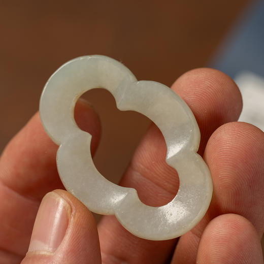 清	玉雕海棠形佩 商品图3