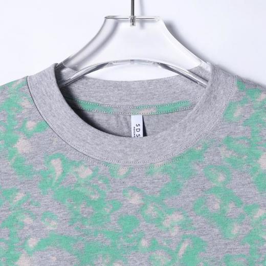 T4394SDSA夏季新款男士痞帅潮牌撞色扎染设计圆领短袖T恤潮流显瘦百搭 商品图2