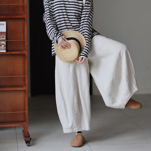 裁缝学苑AQ516亚麻宽松九分灯笼裤纸样女装松紧腰裤子服装打板 商品图3