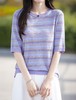 圆领温婉天丝莱赛尔针织短袖提花衫 商品缩略图9