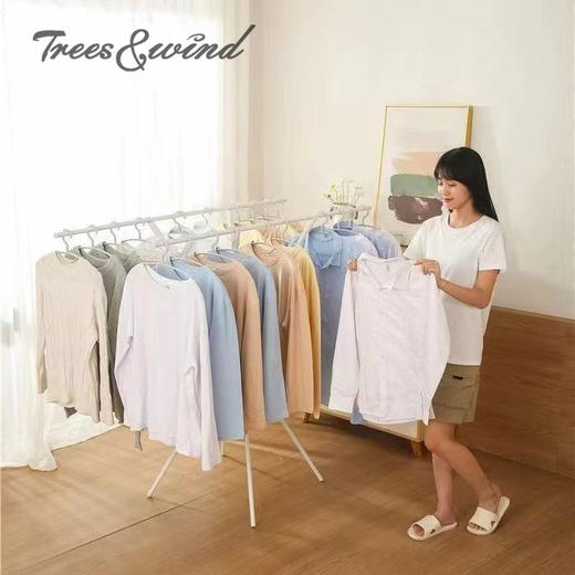 Trees&wind 小型折叠晾晒架|闲置折叠缝隙收纳，展开即用方便省心 商品图0