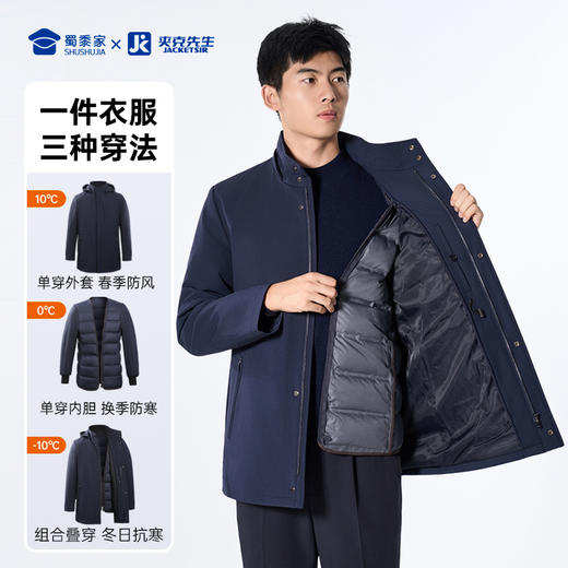 【可拆卸款通勤鹅绒服】防污防水鹅绒羽绒服加厚保暖外套YT403 商品图4