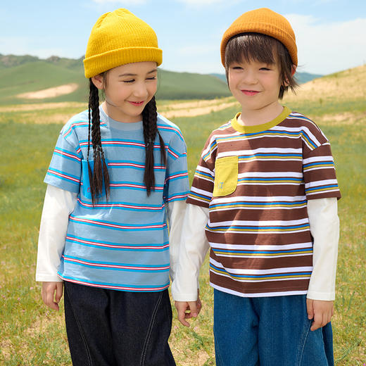 【7A抗菌纯棉】棉花堂山系条纹糯糯童装T恤——FA52096 商品图7