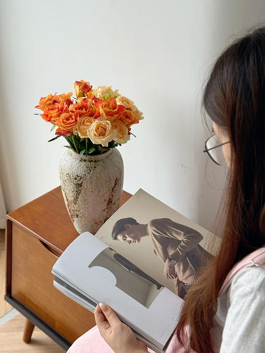 【摆在家里超有格调的古旧花瓶/蓝天花瓶】颜色纹理古朴自然  无论是配干花还是鲜花都好看  平时单独做装饰也很有美感~ 商品图7