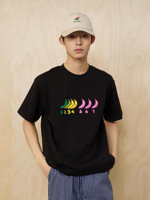 MoodLikeMe/MTX2541/香蕉的焦虑进程印花短袖T恤 商品图0